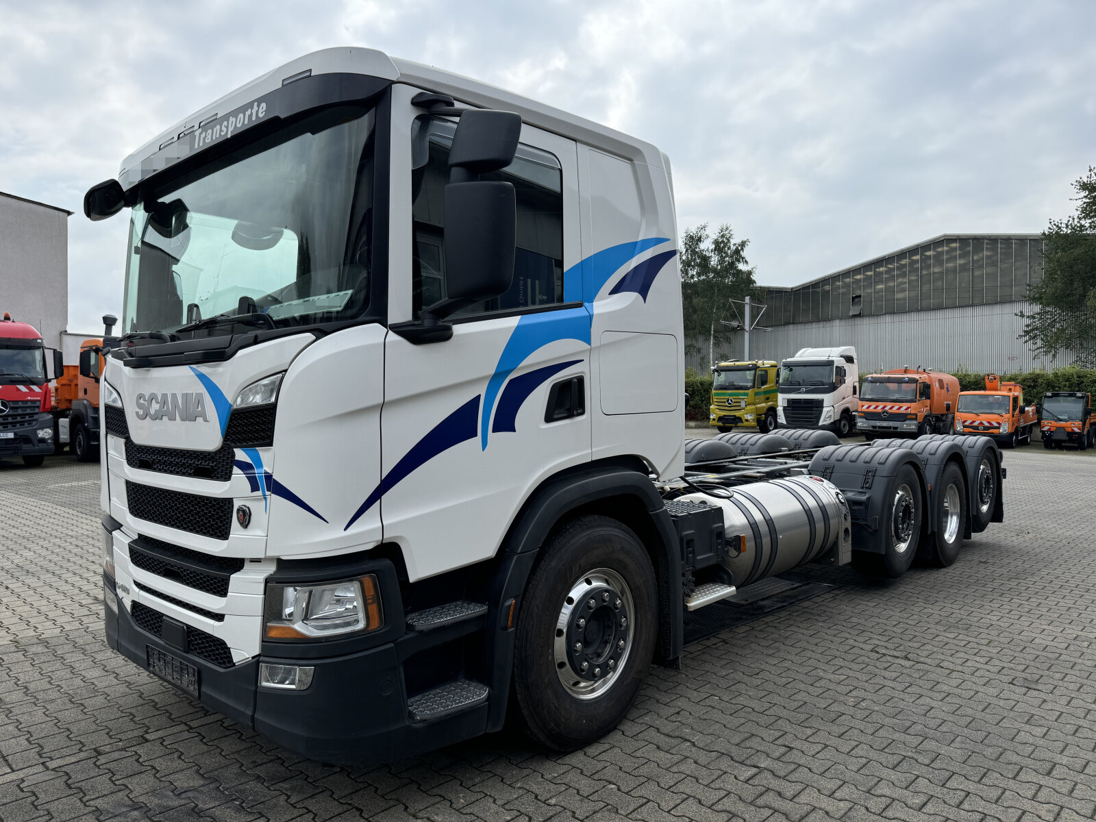 SCANIA G410 8x2*6 NB LNG EURO6 PODWOZIE Z PRZYSTAWKĄ ODBIORU MOCY