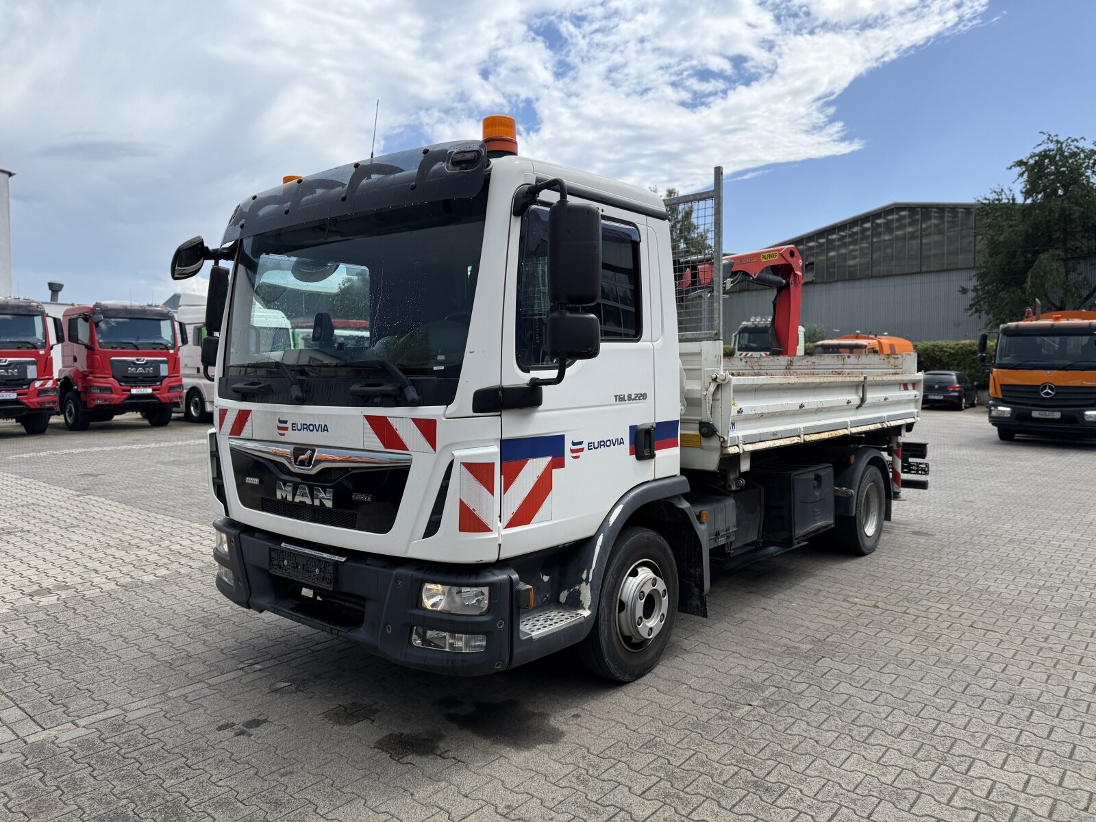 MAN TGL 8.220 4x2 EURO6|WYWROTKA Z HDS PALFINGER 7.001-K A